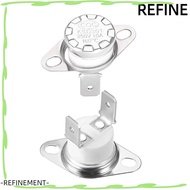 REFINEMENT 2pcs Thermostat, KSD301 Normally Closed Temperature Switch, Durable 160°C/320°F Sliver N.C Adjust Temperature Controller