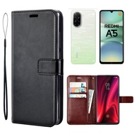 Applicable to Redmi A5 25028PC03G 25028RN03A 25028RN03I 25028RN03Y casing Business leather foldable 