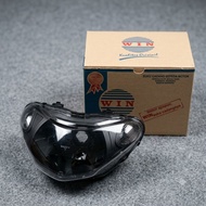 Win mio sporty black chrome headlights for H4 lights, quality motorcycle spare parts