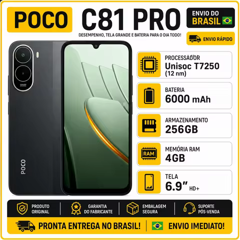 POCO C81 Pro 4G Dual SIM 256GB 4GB 6.9 RAM 13MP 8MP - (Global)