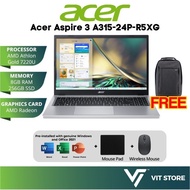 Acer Aspire 3 A315-24P-R5XG AMD Athlon Gold 7220U 8GB 256GB AMD Radeon 15.6'' FHD H&S W11 Silver Lap