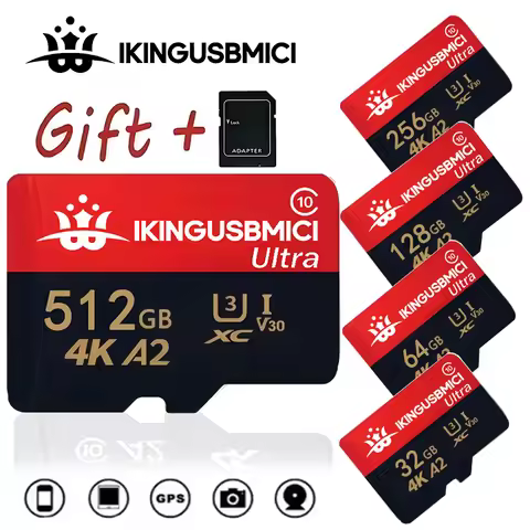 Micro SD Card Ultra 32G 64G 256G Memory Card 512GB C 10 51 2G Original 128G Trans Flash Card for Sma