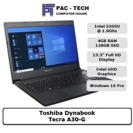 Toshiba Dynabook Tecra A30-G | Intel 5205U | 4GB RAM | 128GB SSD | 13.3" FHD | Win 10 Pro | 1 Year W