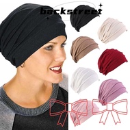 BACKSTREET Women Cancer Muslim Scarf Cap Elastic Cloth Cotton Chemo Cap