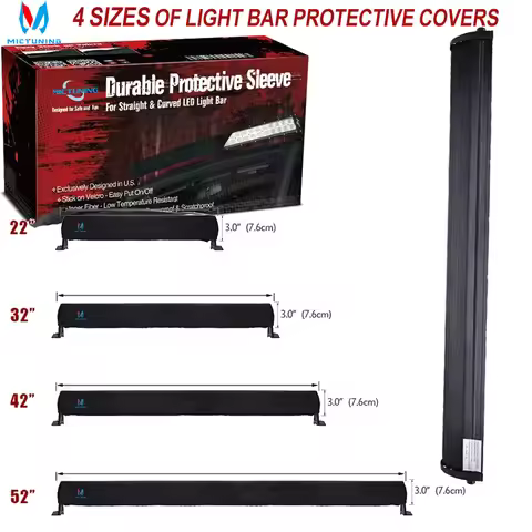 MICTUNING Quality 22'' 32" 42'' 52'' Inch LED Light Bars Cover Waterproof And Dustproof Lamp Strip B