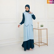 Terbaru Nibras Alesha Blue Gamis Promo Cuci Gudang Sale 50%