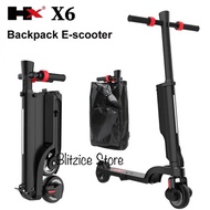 HX X6 ELECTRIC SCOOTER BACKPACK MINI FOLDABLE SKUTER LISTRIK LIPAT - bicycle storeku