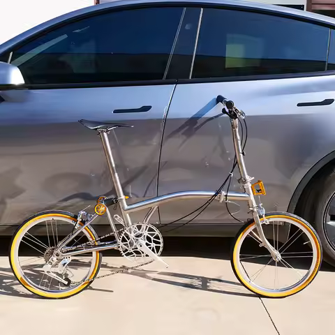 COMEPLAY Full Titanium 20inch Folding Bike