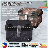 36/45L Top Box For Motorcycle Large Capacity Motorcycle Top Box Motorcycle Trunk Luggage Cases
