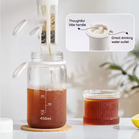 High-capacity Espresso Filter Bottle Cold Brew Coffee Pot Cold Brewing Pot Portable Iced Brew Coffee