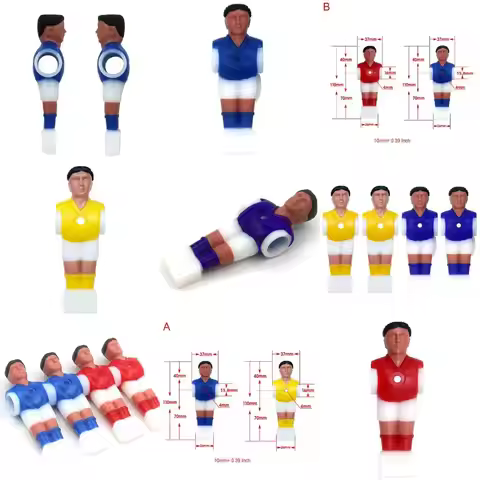 F92E 4Pcs/pack Foosball Men Foosball Players Set Colorful Foosball Replacements Parts