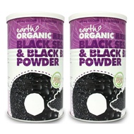 Earth Organic Blk Sesame & Blk Beans Powder 500g x 2Tins