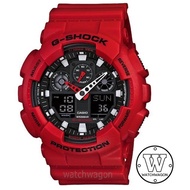 [Watchwagon] Casio G-Shock GA-100B-4A Red Resin Band Analog Digital Gents Watch ga-100 ga100 ga-100b-1adr