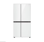 LG 694L Side-by-Side Fridge with Door-in-Door™ in White Glass Finish GC-M257CGFL