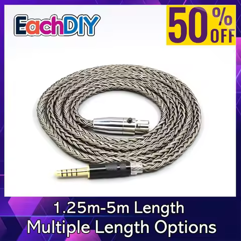 16 Core Grey Silver plated Earphone Cable For AKG Q701 K702 K271 K272 K240 K141 K712 K181 K267 K712
