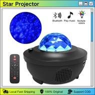 Galaxy Music Starry Water Wave LED Nite Night Sky Projector Bedside Bedroom Speaker Moon Night lamp 