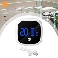 [utruiut0k] Aquarium Thermometer Celsius/ Fahrenheit USB Rechargeable Touch Screen Fish Tank Accesso