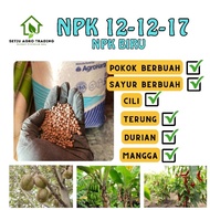 Baja Lebat Buah & Bunga | NPK 12-12-17 | NPK Biru | Baja Sesuai Semua Jenis Pokok Bunga & Buah | Kud