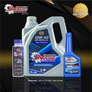 JV AUTO LUBE SET ENGINE OIL SEMI 10W-40 (4LITER) + ENGINE FLUSH(1BOTTLE) + NANO ADDITVE(1BOTTLE) 10,