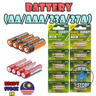 Durable long lasting battery cell AAA AA 23A 27A 1.5V 12V toy clock batteries car Aircond remote con