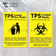 Acrylic Sign for Medical and Non-medical TPS Waste | Medical and non-medical waste wall decorations