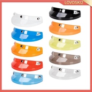 [Lovoski2] Retro Helmet Visor 3 Snap Sun Shade Protector for 3/4 Helmets Retro Helmets