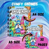 COMFY GNOMES – Buku Mewarna Untuk Kanak-Kanak, Remaja & Dewasa | Coloring Book A5/A4 | Ready Stock