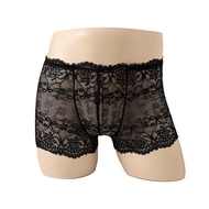 Men's Underwear Hollow Lace Four-Corner Sexy Underwear Europe And America Cross Border Men's Sexy Un