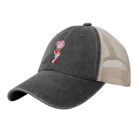 Fashion Amy Rose Baby Pink Cowboy Hat Breathable Men's Hat Women's Cap Trucker Cap