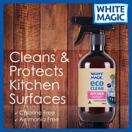 White Magic Eco Clean - Kitchen [ Palm Oil Free / Chlorine Free / Ammonia Free , Made in Australia / Australian Grown Ingredients , Made with Australian Tea Tree and Eucalyptus Oil, Designed to clean and sanitise kitchen surfaces like benchtops, kitchen ]