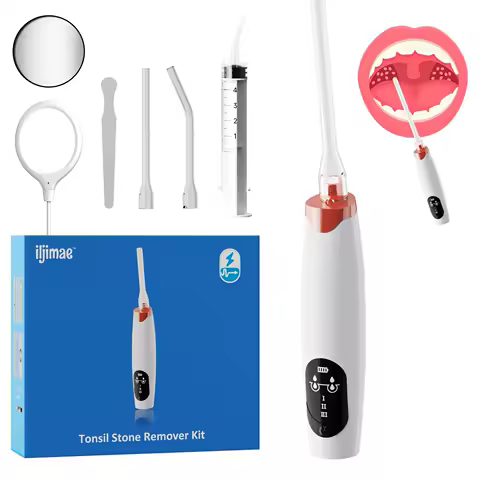 Electronic Tonsil Stone Remover Vacuum，10 in 1 Tonsil Stone Removal Kit，Tonsil Stone Remover Vacuum 