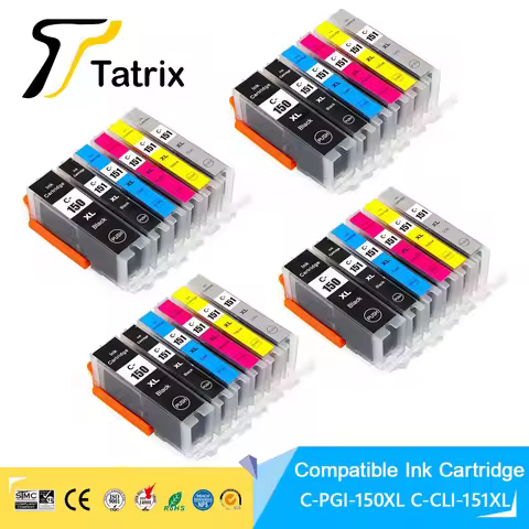 Tatrix For Canon PGI 150XL CLI 151XL PGI150 CLI151 Compatible Ink Cartridge PIXMA MG6310/PIXMA MG711