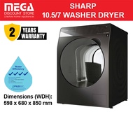 SHARP ES-FW105D7PS 10.5/7KG WASHER DRYER (4 TICKS)