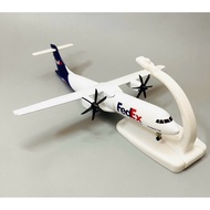 ATR72-600F Transport Plane FEDEX FEEDER AIRLINES Extremely Beautiful Metal Gift Display Stand