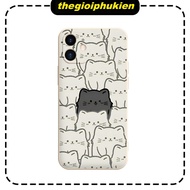 Cute gray crested camera protection square edge iphone case for iphone 6 to 14promax - e6827