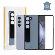 ARMOR - Samsung Galaxy Z Fold 5 全真皮電話保護殼_高清屏幕_霧峰藍
