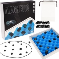 Magnetic Chess Game Magnetic Effect Chess Set Educational Magnetic Chess Game Portable Magnetic Chess Board Game for Family Gathering