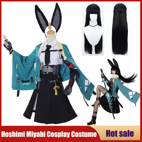 Hoshimi Miyabi Cosplay Costume Anime Game Zenless Zone Zero Мияби Fox Girl Full Set Wig Ear Lovely U