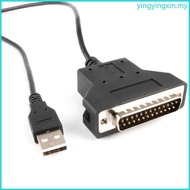 YIN 180cm USB to DB25 25Pin Adapter Cord for Connecting Vintage Printers Line 180cm