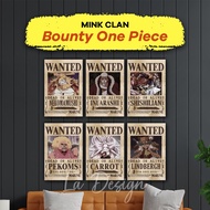 1set One Piece Wanted Mink Clan Crew Poster One Piece Aesthetic Anime One Piece Posters One Piece A6