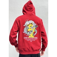 EMBROIDERED SPECIAL HAUGHTY BEAR HOODIE (MAROON) (LIMITED-EDITION)