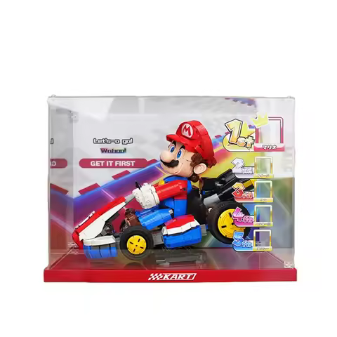 New Acrylic Dustproof Display Box for lego 72037 Standard Kart Display Case Storage Box Organizer(Le