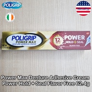 40% Sale!!! EXP.05/26 Poligrip® Power Max Denture Adhesive Cream 62.4 g ครีมติดฟันปลอม สูตร Power Ho