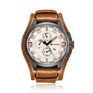 Newest Quartz Watch Cocktail Time Mojito Dial Brown Leather Strap Classic Watch for Men Jam Tangan L