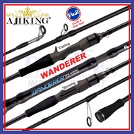 (6'0ft-6'6ft) Ajiking Wanderer TRW Spinning Casting Travel Fishing Rod 4Section Portable  FUJI Joran