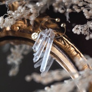 冰柱水晶 | 三連耳扣 | 可選字母墜飾