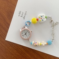 Cute Color Matching Bracelet Watch diy Beaded Small Dial