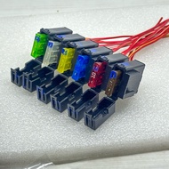 BOLTN456 - Fuse Box Fuse House + Fuse 7.5A 10A 15A 20A 25A 30A Universal Motorcycle Car