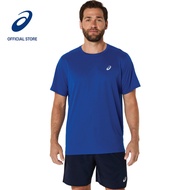 ASICS Men SILVER Short Sleeve Tee in ASICS Blue