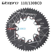Oval Chainring Litepro LP 130 110 BCD Folding Bike Er Light Chain Wheel Crank Cranet 130Bcd 52T